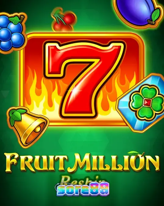 Tampilan visual slot Fruit Million Respin dengan simbol buah klasik dan latar belakang modern.